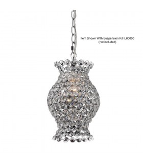 Crystal Vase SHADE ONLY Polished Chrome, Crystal - 1