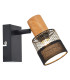 Coletta Single Spotlight Black Wood Fabric-1