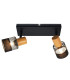 Coletta Twin Ceiling Spotlight Black Wood Fabric 2xE14-1