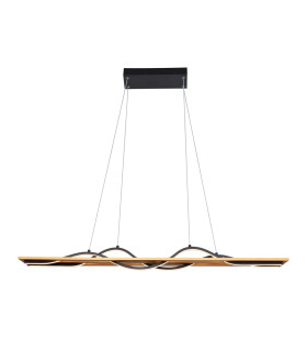 Conato Bar Pendant Ceiling Light Black 3000K Warm White 2xLED-1