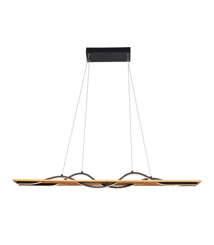 Conato Bar Pendant Ceiling Light Black 3000K Warm White 2xLED-1