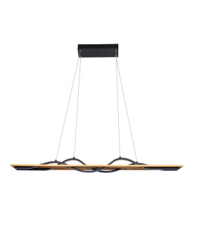 Conato Bar Pendant Ceiling Light Black 3000K Warm White 2xLED-2