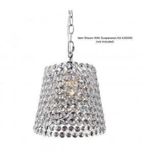 Crystal Lamp SHADE ONLY Polished Chrome, Crystal - 1