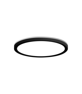 Corte 30cm Flush Ceiling Light Black Front 2800/4000/6000K-1