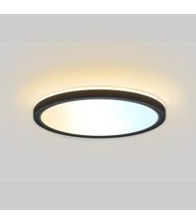 Corte 40cm Flush Ceiling Light Black Front 2800/4000/6000K-2