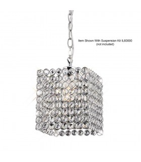 Crystal Square SHADE ONLY Polished Chrome, Crystal - 1