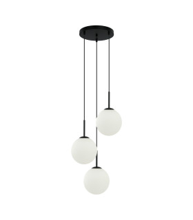 Deore Cluster Pendant Ceiling Light Black 3xE27-1