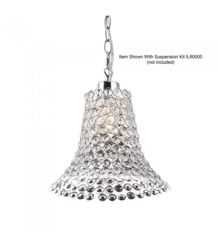 Crystal Cone SHADE ONLY Polished Chrome, Crystal - 1