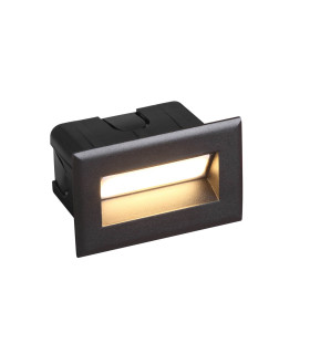 Erba 8.5cm Outdoor Recessed Wall Lamp Black 3000K Warm White IP65-2