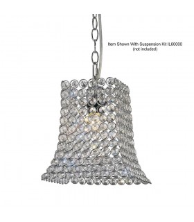 Crystal Curved Trapezium SHADE ONLY Polished Chrome, Crystal - 1