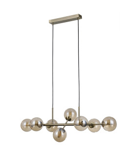 Erimida Globe Pendant Ceiling Light Antique Bronze 8xG9-1