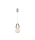 Eris 28.5cm Slim Pendant Ceiling Light Chrome 3000K Warm White-1