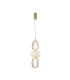 Eris 45cm Slim Pendant Ceiling Light Gold With Shine 3000K Warm White-1