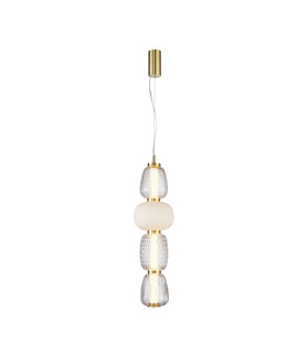 Eris 60cm Slim Pendant Ceiling Light Gold With Shine 3000K Warm White-1