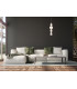 Eris 60cm Slim Pendant Ceiling Light Chrome 3000K Warm White-5