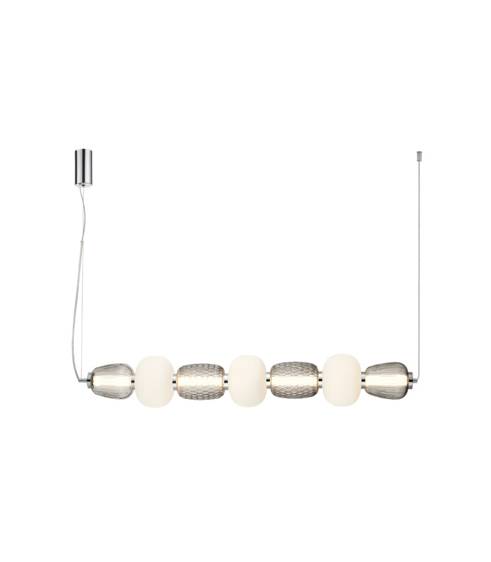 Eris Bar Pendant Ceiling Light Chrome 3000K Warm White-1