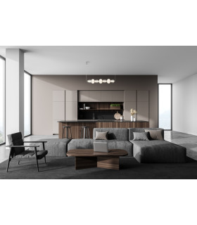 Eris Bar Pendant Ceiling Light Chrome 3000K Warm White-5