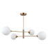Evora Globe Pendant Ceiling Light Honey Brass 4xG9-1