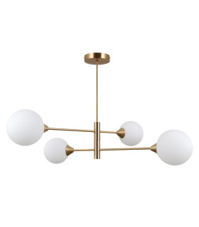 Evora Globe Pendant Ceiling Light Honey Brass 4xG9-1