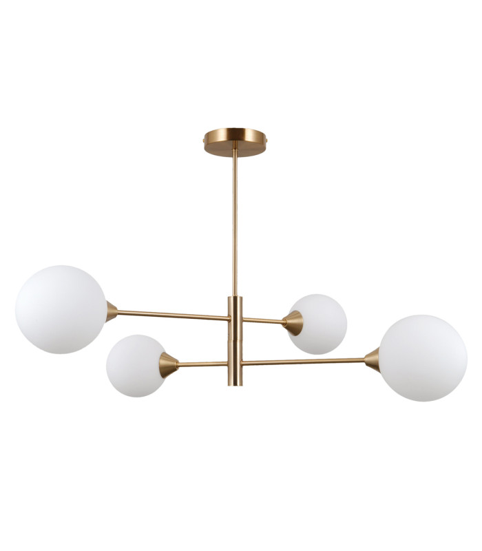 Evora Globe Pendant Ceiling Light Honey Brass 4xG9-1