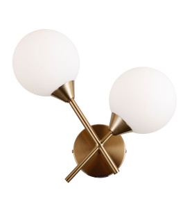 Evora Globe Wall Lights Honey Brass 2xG9-1