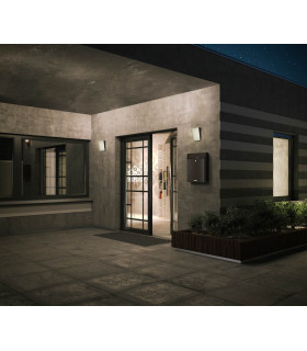 Fama Outdoor Flush Wall Lamp Black 3000K Warm White IP65-5