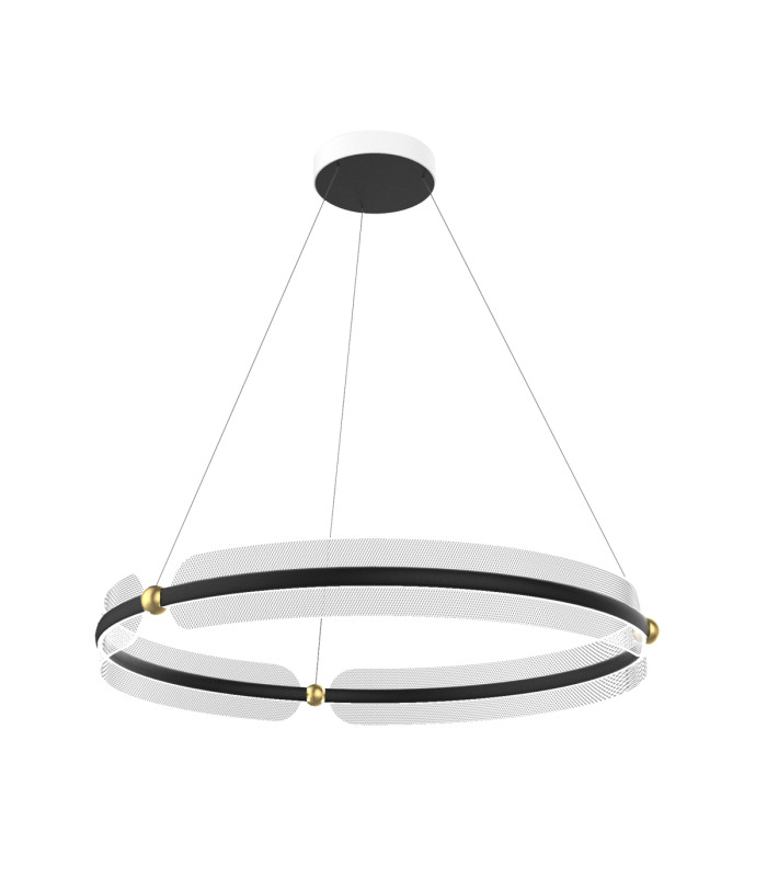 Faris LED Pendant Ceiling Light Black Gold 3000K Warm White-1
