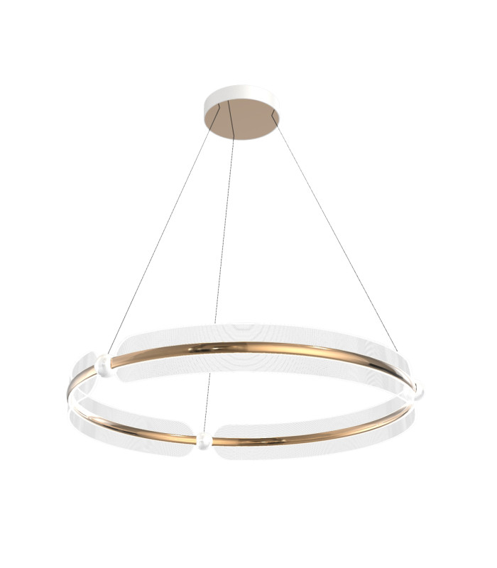 Faris LED Pendant Ceiling Light Gold White 3000K Warm White-1
