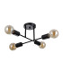 Formio Multi Arm Semi Flush Ceiling Lamp Matt Black 4xE27-1