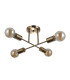 Formio Multi Arm Semi Flush Ceiling Lamp Honey Brass 4xE27-1