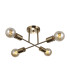 Formio Multi Arm Semi Flush Ceiling Lamp Honey Brass 4xE27-2