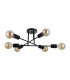 Formio Multi Arm Semi Flush Ceiling Lamp Matt Black 6xE27-1