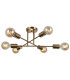 Formio Multi Arm Semi Flush Ceiling Lamp Honey Brass 6xE27-1