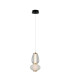 Gastel 34cm Slim Pendant Ceiling Light Black White 3000K Warm White-1