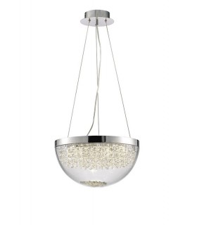 Large Ceiling Pendant 21W 1600lm LED 4000K Polished Chrome, Crystal - 1