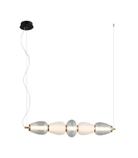 Gastel Bar Pendant Ceiling Light Black White 3000K Warm White-1