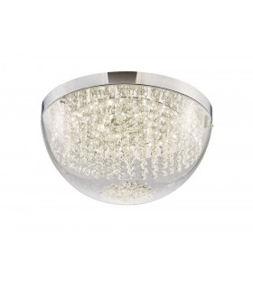 Large Flush Ceiling 21W 1600lm LED 4000K Polished Chrome, Crystal - 1