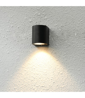 Genta Round Outdoor Wall Down Lamp Black IP54-1