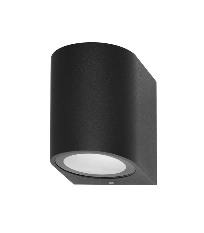 Genta Round Outdoor Wall Down Lamp Black IP54-2