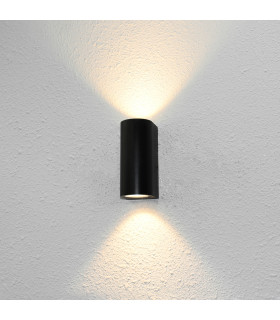 Genta Round Outdoor Up Down Wall Lamp Black 2xGU10 IP54-1