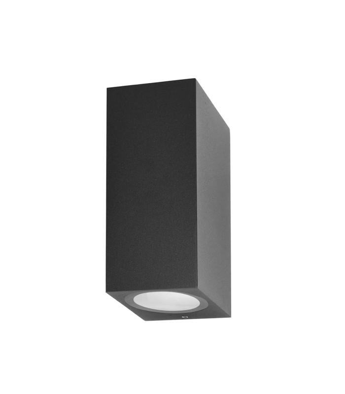 Genta Square Outdoor Up Down Wall Lamp Black 2xGU10 IP54-2
