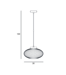 Groste Dome Pendant Ceiling Light Black-3
