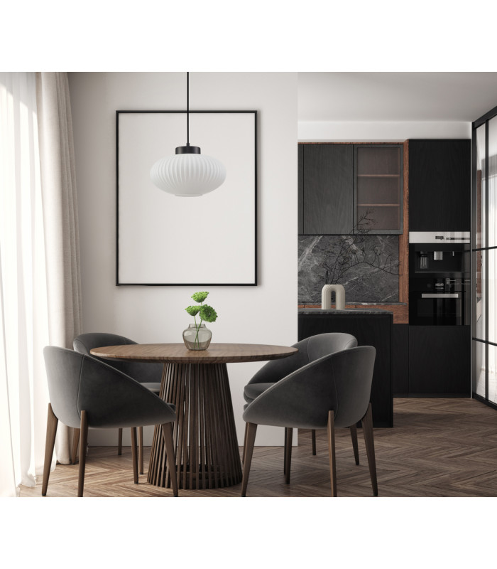 Groste Dome Pendant Ceiling Light Black-5