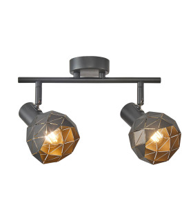 Harley Twin Ceiling Spotlight Grey Gold 2xE14-1