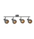 Harley Ceiling Spotlight Bar Grey Gold 4xE14-1