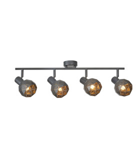 Harley Ceiling Spotlight Bar Grey Gold 4xE14-1