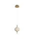Lazie Slim Pendant Ceiling Light Brass 3000K Warm White-1