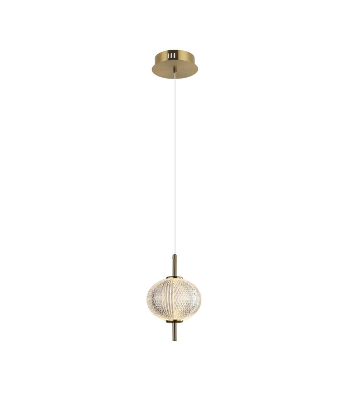 Lazie Slim Pendant Ceiling Light Brass 3000K Warm White-1