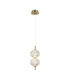 Lazie Slim Pendant Ceiling Light Brass 3000K Warm White 2xLED-1