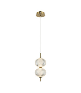 Lazie Slim Pendant Ceiling Light Brass 3000K Warm White 2xLED-1